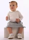 Up Baby - Conjunto Bebê Body Saia Tweed Rosa - variação:  