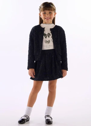 Quimby - Conjunto Blusa Saia-Short Branco - QUIMBY