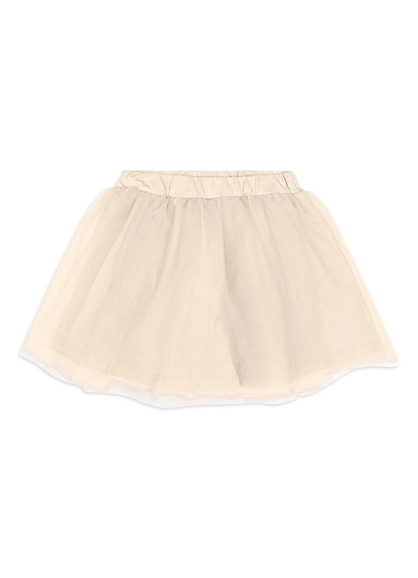 Quimby - Conjunto Blusão Saia de Tule Bege 5