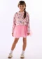 Quimby - Conjunto Blusão Saia de Tule Rosa - variação:  