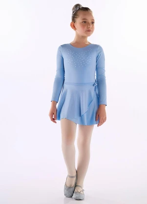 Quimby - Conjunto Infantil Collant com Saia Azul - QUIMBY