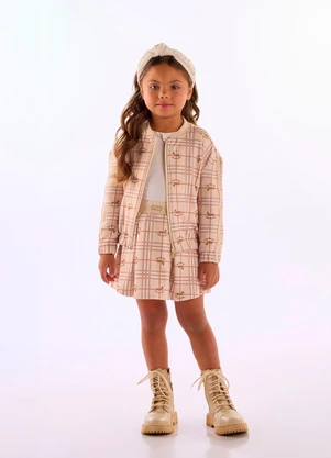 Up Baby - Conjunto Thermosoft Jaqueta Saia Estampado - UP BABY