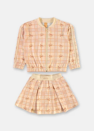 Up Baby - Conjunto Thermosoft Jaqueta Saia Estampado - UP BABY