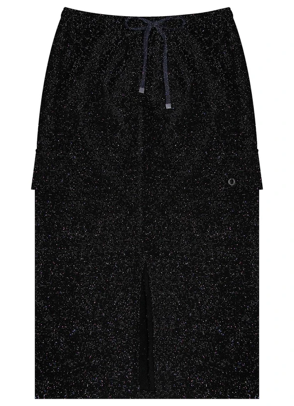 Minty - Saia Midi Juvenil Preto