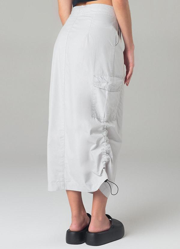 Sun Place - Saia Midi Parachute Cinza Feminina Cinza 2