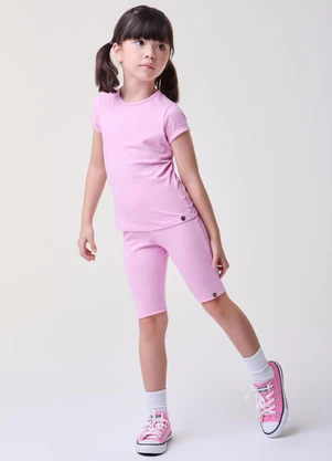 Bimbi - Bermuda Biker Básica Rosa Baby Rosa - BIMBI
