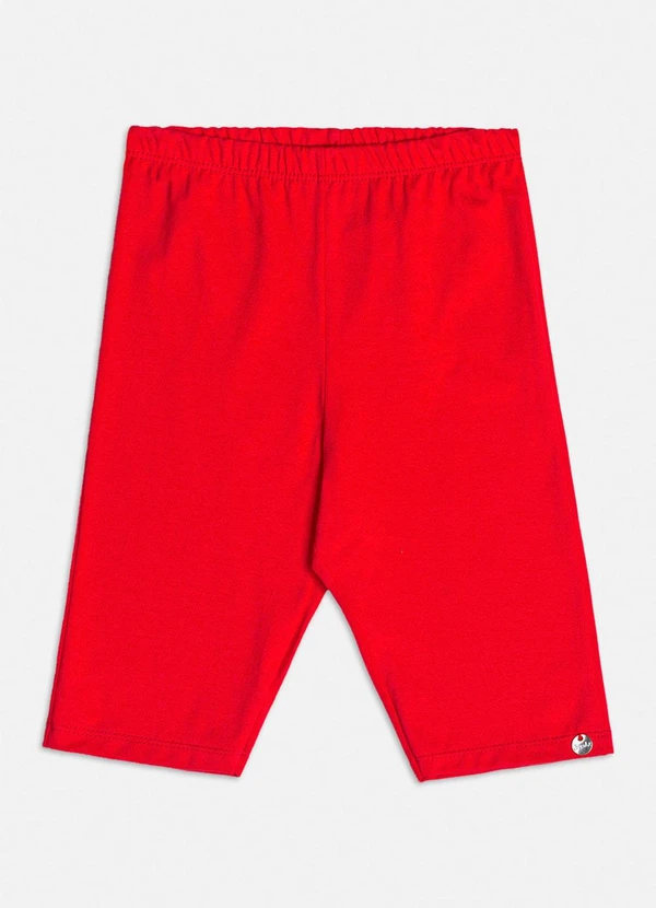 Bimbi - Bermuda Biker Básica Vermelha Vermelho