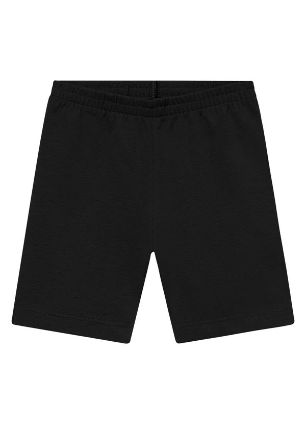 Duduka - Bermuda Ciclista Básica Infantil Preto