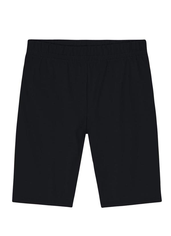 Brandili - Bermuda Ciclista Básica Menina em Cotton Preto