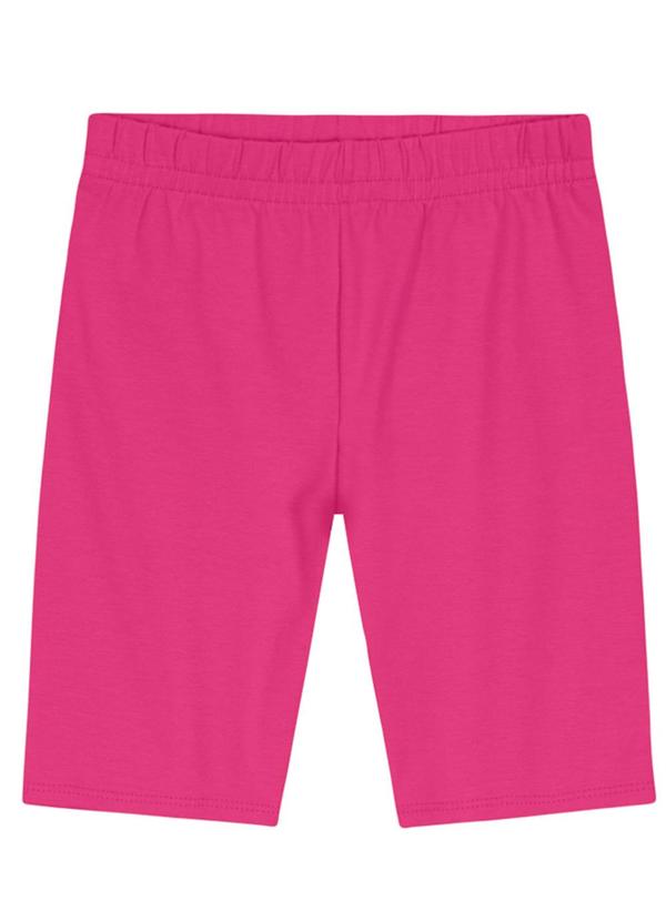 Brandili - Bermuda Ciclista Básica Menina em Cotton Rosa