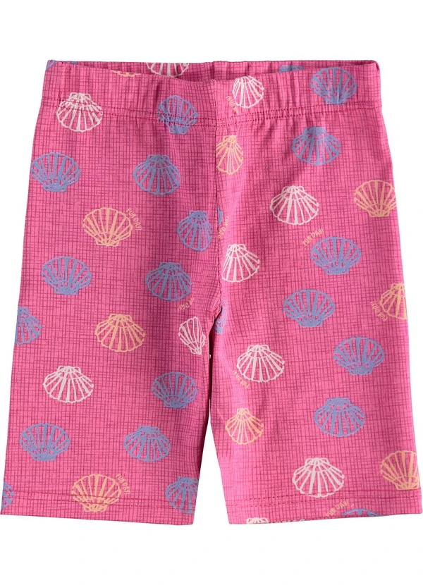 Malwee Kids - Bermuda Ciclista Conchas Rosa
