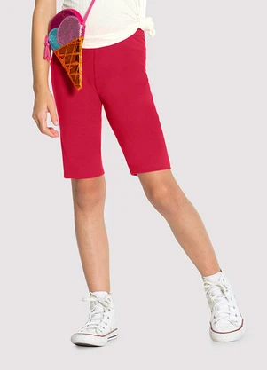 Alakazoo - Bermuda Ciclista em Malha Básica Vermelho - ALAKAZOO