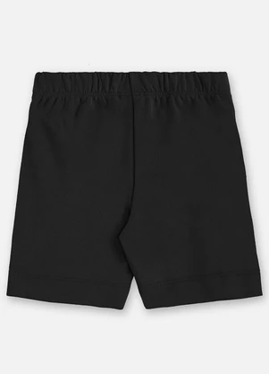 Up Baby - Bermuda Ciclista Infantil Cotton Preto - UP BABY