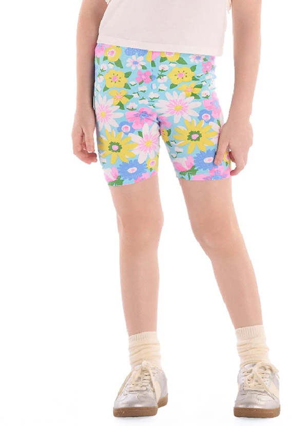 Quimby - Bermuda Ciclista Infantil em Cotton Azul