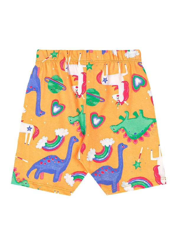 Quimby - Bermuda Ciclista Infantil em Cotton Laranja 2