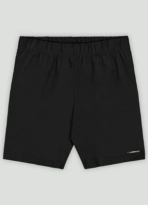 Bermuda Ciclista Infantil em Cotton Quimby Preto - QUIMBY