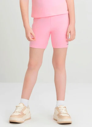 Bermuda Ciclista Infantil em Cotton Quimby Rosa - QUIMBY