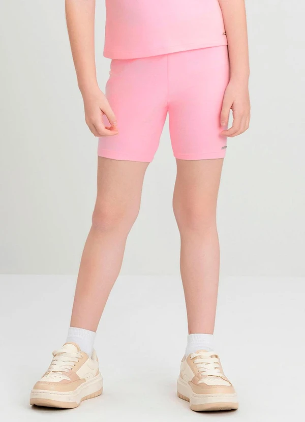 Quimby - Bermuda Ciclista Infantil em Cotton Quimby Rosa