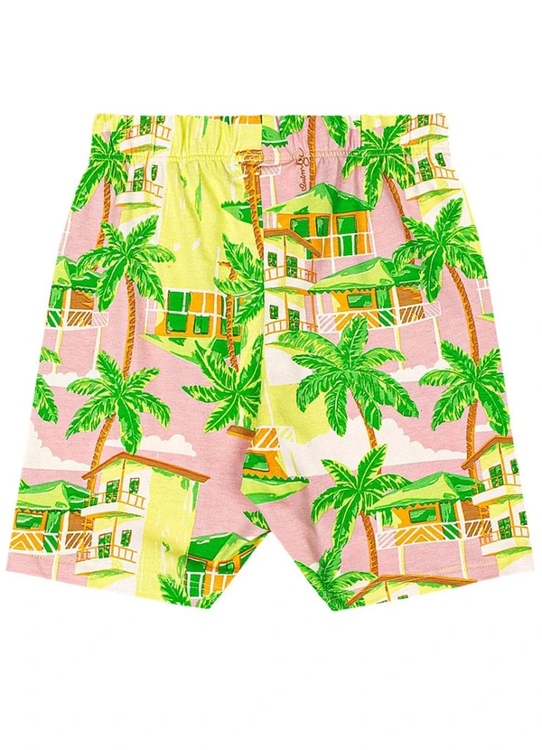 Quimby - Bermuda Ciclista Infantil em Cotton Verde 4