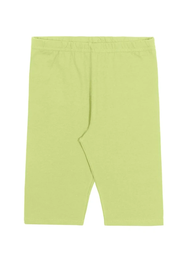 Alakazoo - Bermuda Ciclista Infantil em Malha Básica Verde 3