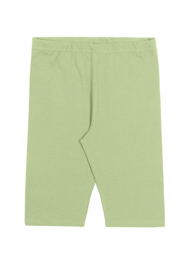 Alakazoo - Bermuda Ciclista Infantil em Malha Básica Verde 4