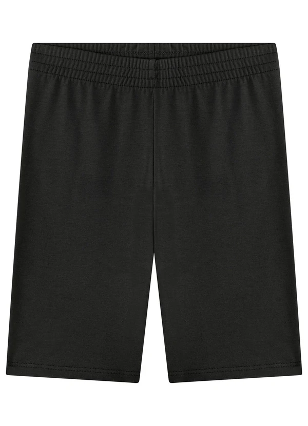 Marlan - Bermuda Ciclista Infantil Menina Cotton Preto