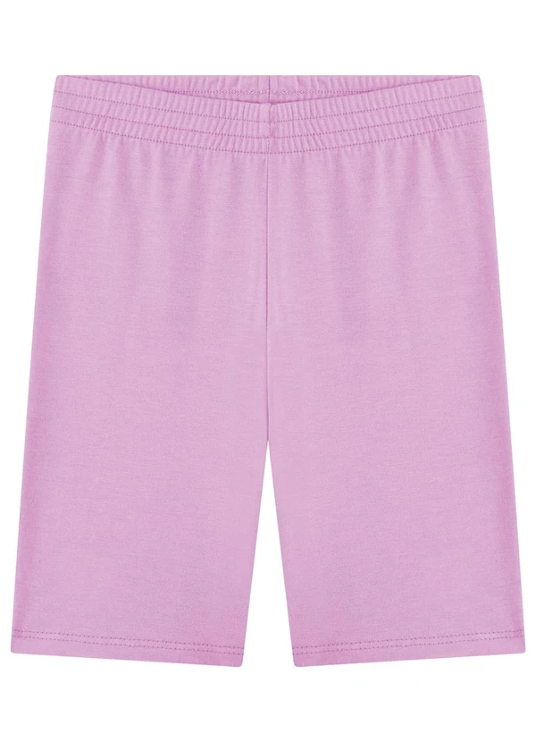 Marlan - Bermuda Ciclista Infantil Menina Cotton Roxo