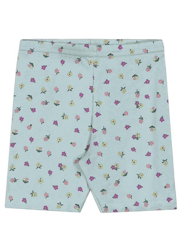 Elian - Bermuda Ciclista Infantil Menina Estampada Verde