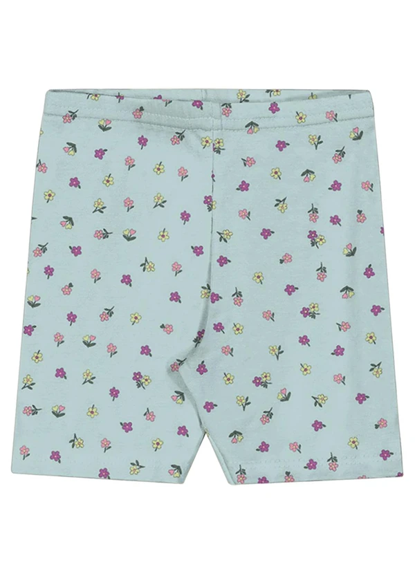 Elian - Bermuda Ciclista Infantil Menina Estampada Verde