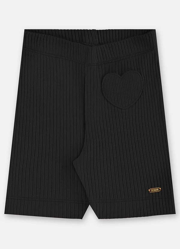Up Baby - Bermuda Ciclista Infantil Ribana Preto