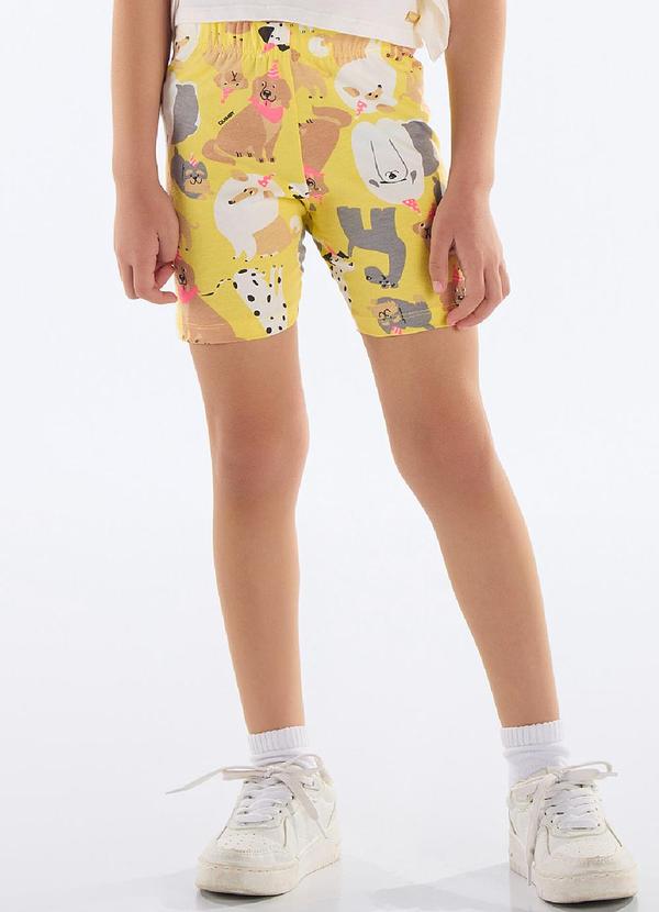 Quimby - Bermuda Ciclista Menina Amarelo 1