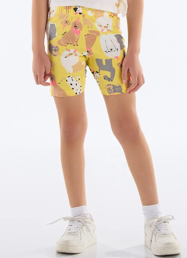 Quimby - Bermuda Ciclista Menina Amarelo 1