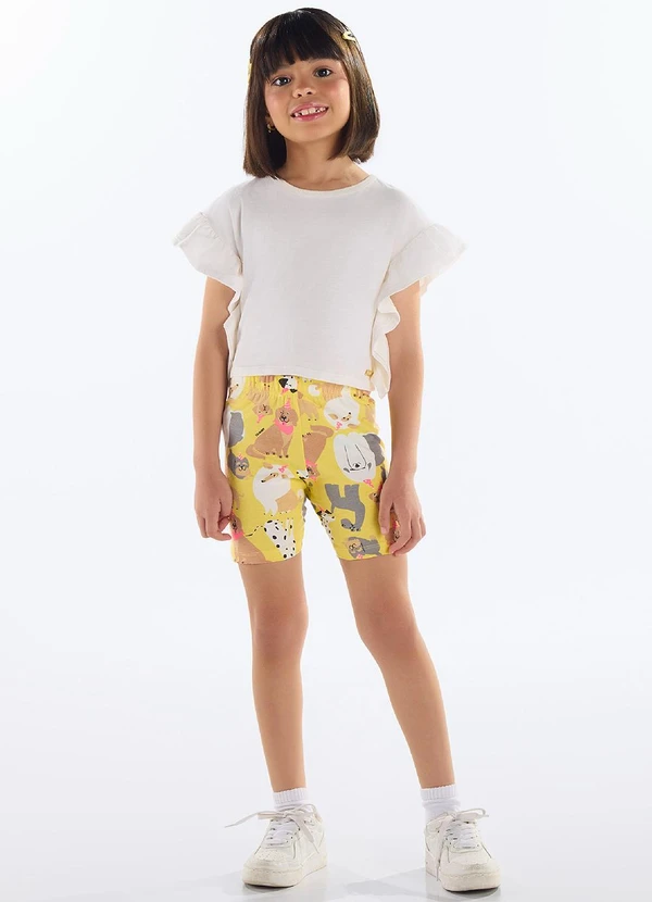 Quimby - Bermuda Ciclista Menina Amarelo 2