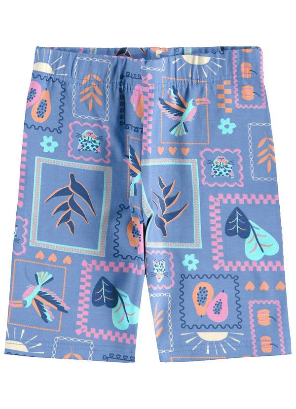Malwee Kids - Bermuda Ciclista Tropical Azul