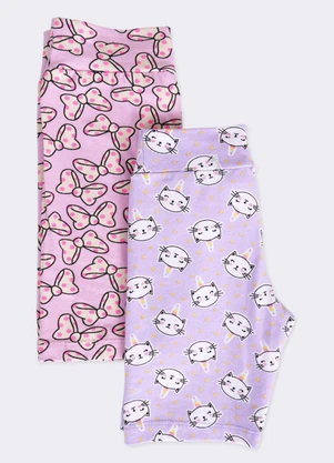 Torra - Bermuda Infantil Ciclista Estampa Sortida Lilás - TORRA