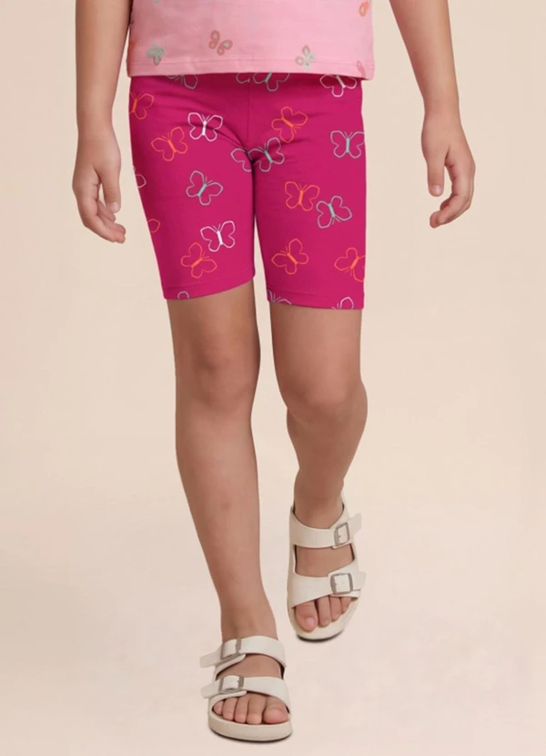 Brandili - Bermuda Infantil Cotton Borboletas Rosa