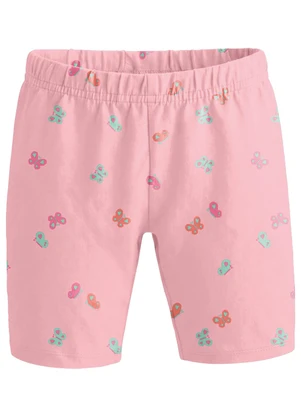 Brandili - Bermuda Infantil Cotton Borboletas Rosa - BRANDILI