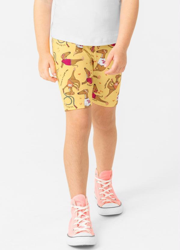 Rovi Kids - Bermuda Infantil Feminina Sport Amarelo