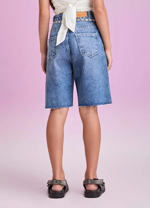 I Am - Bermuda Jorts Jeans Alongado Azul - I AM