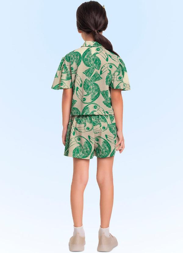 Fakini Kids - Conjunto Camisa/Short Verde 2