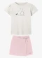 Trick Nick - Conjunto Infantil Blusa com Shorts Saia Azul - variação: Bege