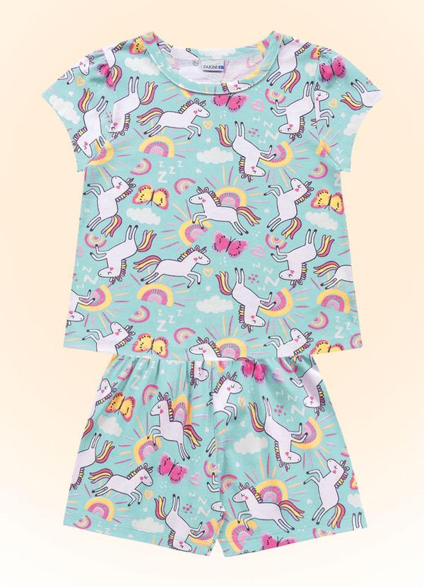 Fakini Kids - Conjunto Pijama Blusa/Short Azul