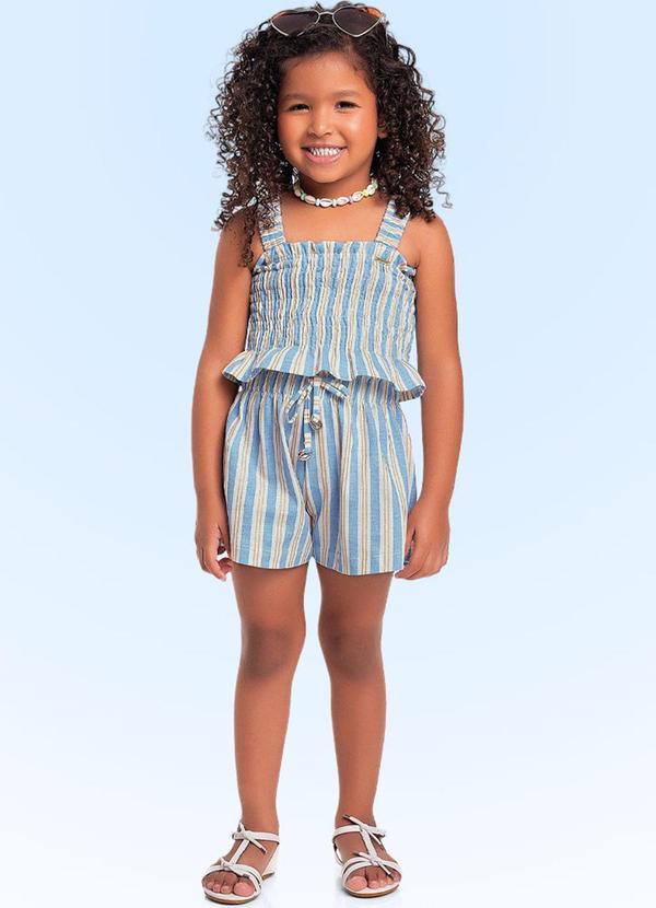 Fakini Kids - Conjunto Regata/Short Azul