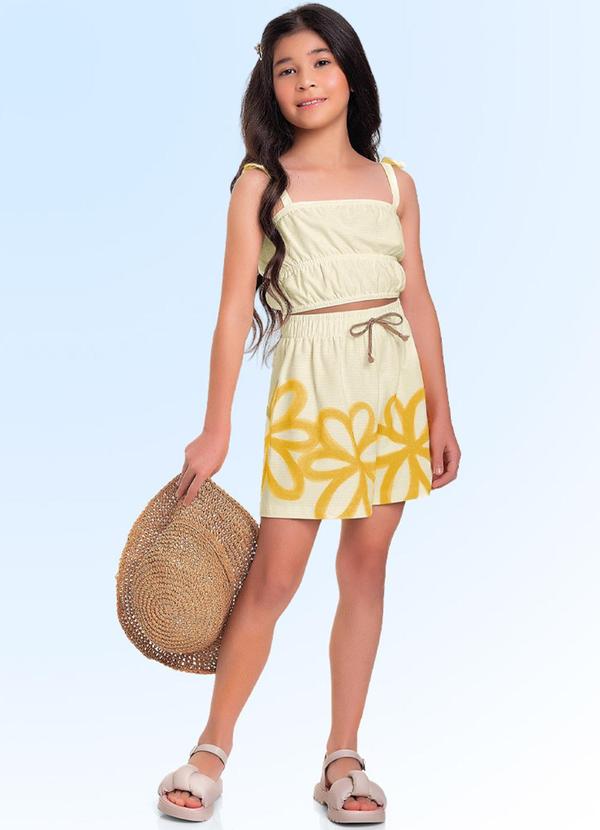 Fakini Kids - Conjunto Regata/Short Bege