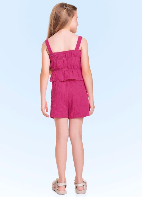 Fakini Kids - Conjunto Regata/Short Saia Rosa 2