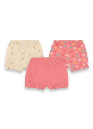 Brandili - Kit Bebê Menina com 3 Shorts Sortidos - BRANDILI