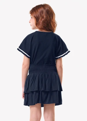 Trick Nick - Saia Infantil Viscose Babados Azul - TRICK NICK