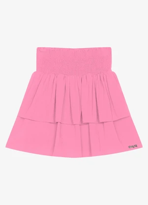 Trick Nick - Saia Infantil Viscose Babados Rosa - TRICK NICK