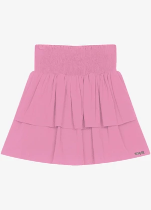 Trick Nick - Saia Infantil Viscose Babados Rosa - TRICK NICK