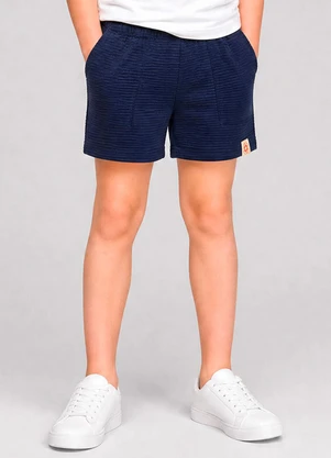 Marlan - Short 100% Algodão com Bolsos Azul - MARLAN